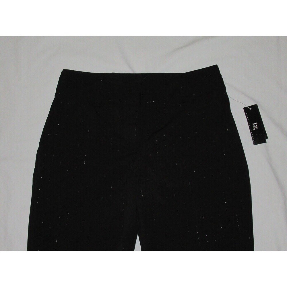 IZ BYER CALIFORNIA Show Stopper Dress Pants Stretch Sz 7 Metallic Pin Stripes - Picture 2 of 10